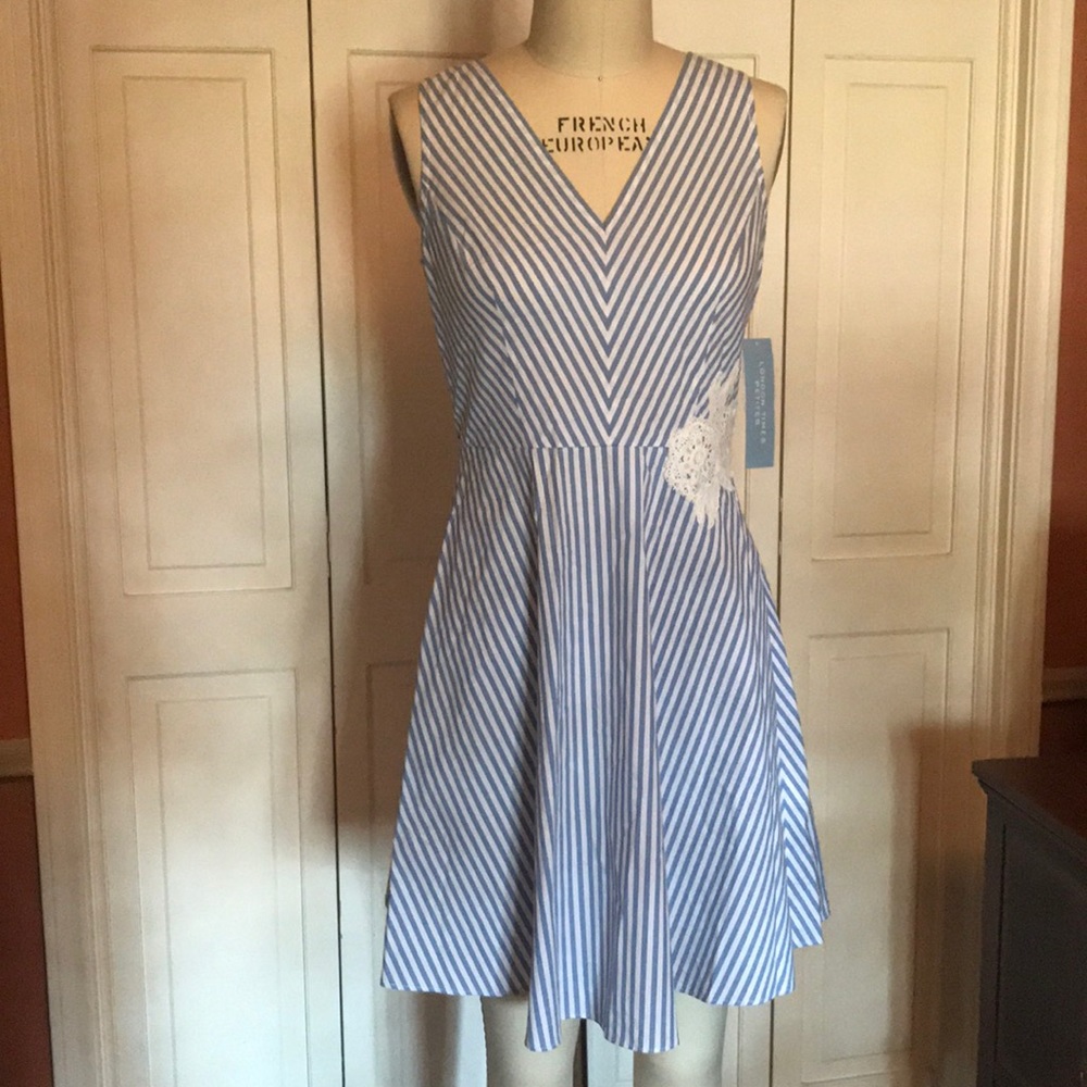 NEVER WORN Striped Cotton Dress